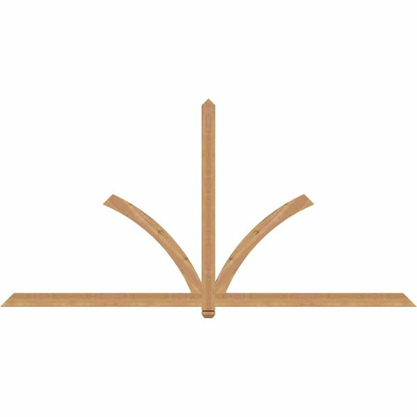 Ekena Millwork Redmond Timber Gable Bracket, Western Red Cedar, 108"W x 54"H x 1 1/2"D x 3 1/2"F, 12/12 Pitch GBW108X54X0204RED00SWR - main